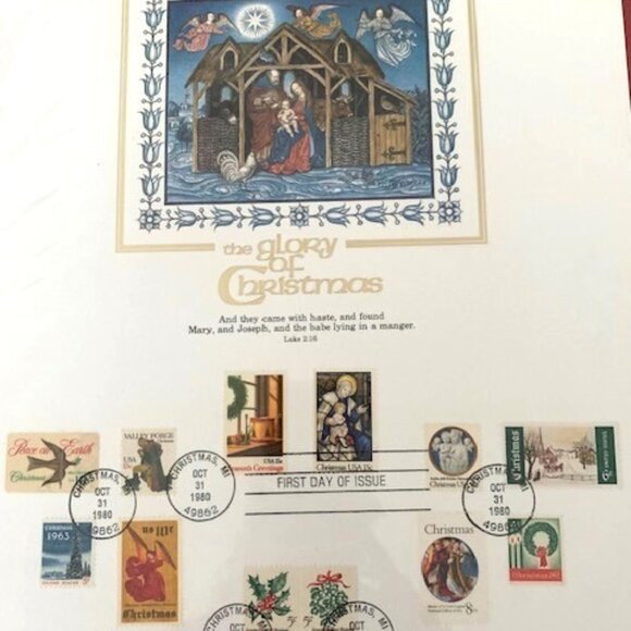 The Glory Of Christmas First Day Issue Stamp Album Assortment of Stamps 1980 - Picture 5 of 7